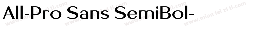 All-Pro Sans SemiBol字体转换